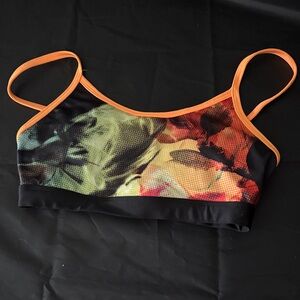 Reebok Multicolor Sports Bra with Orange Trim